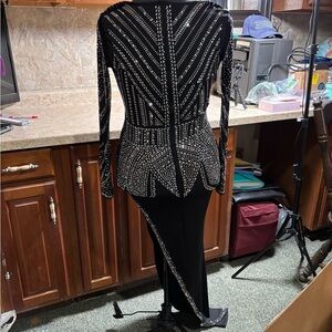 Elegant Black and Silver Women's Dress